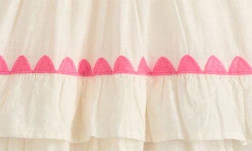Mini Boden Kids' Odette Smocked Bodice Tiered Cotton Sundress In Multi