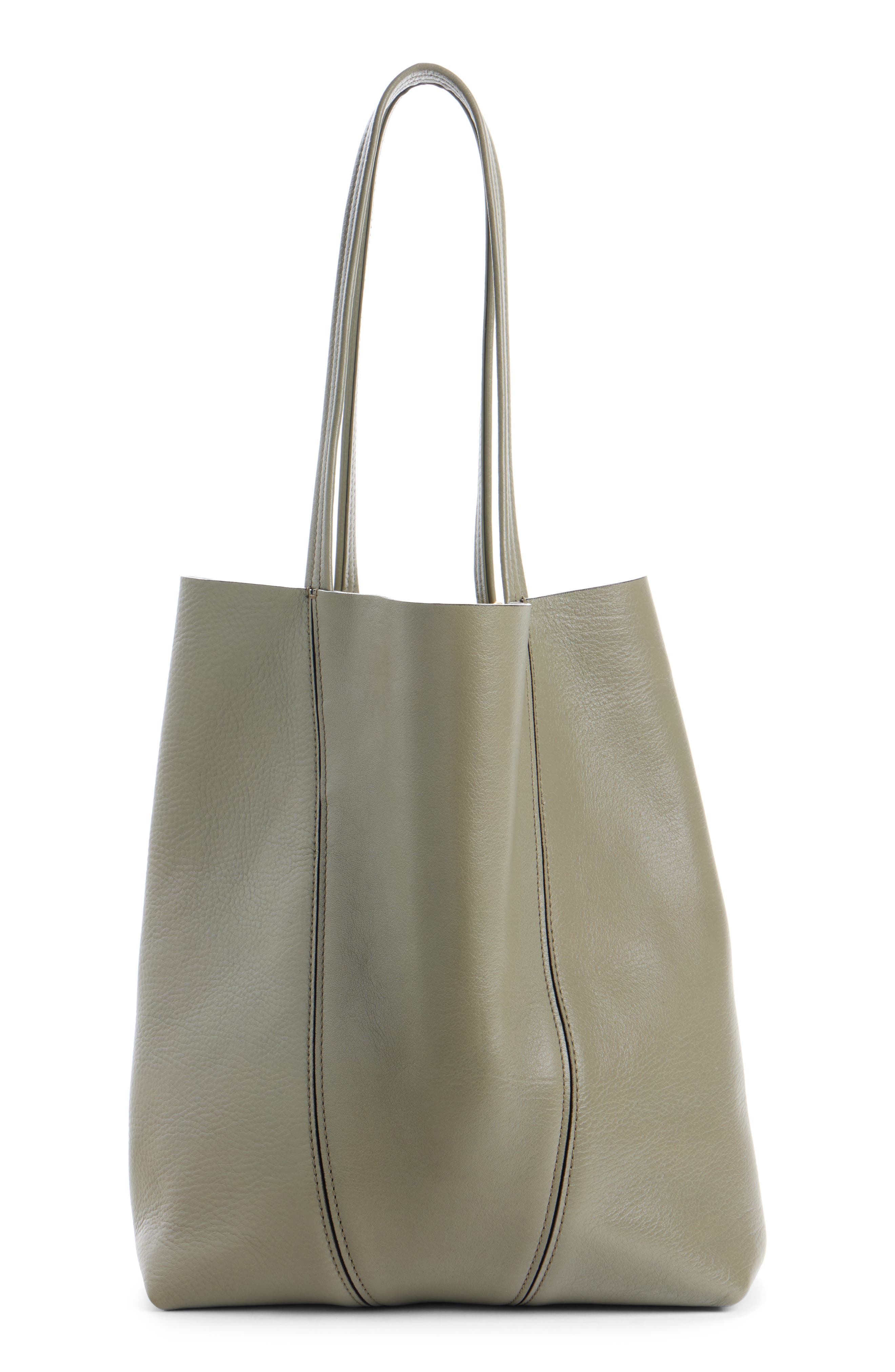 Spin Leather Tote, Alternate, color, ALOE GREEN