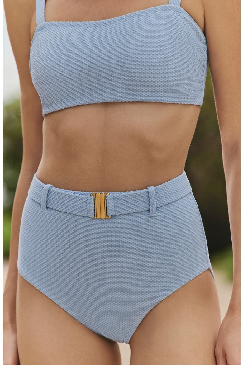 Lucia Belted High Waist Swim Bottom, Alternate, color, Powder Blue