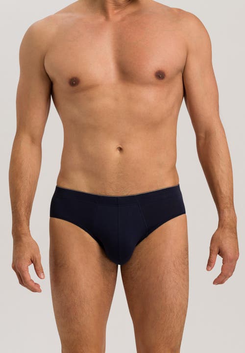 Hanro Cotton Superior Cotton Brief In Midnight Navy