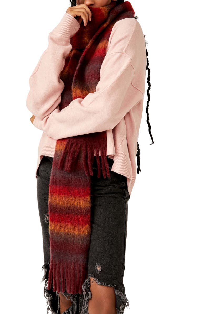 Free People Sweet Valley Stripe Fringe Scarf, Main, color,