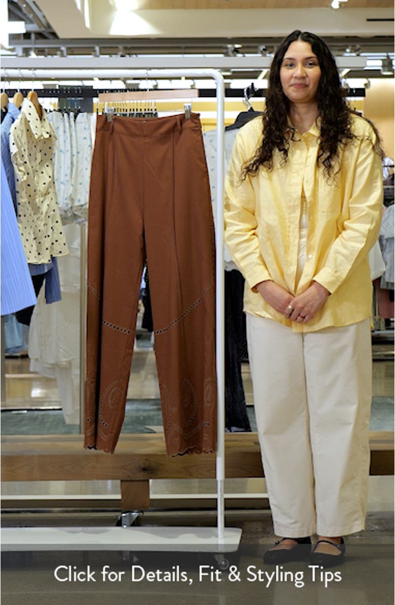 Dalia Eyelet Wide Leg Pants, sales video thumbnail
