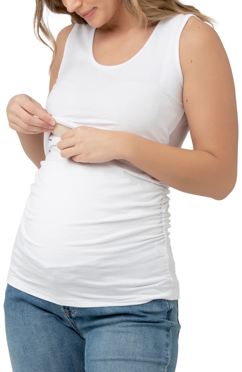 Ripe Maternity Organic Nursing Tank, Alternate, color, White