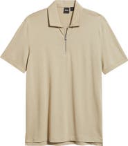 BOSS Paras Piqué Zip Polo