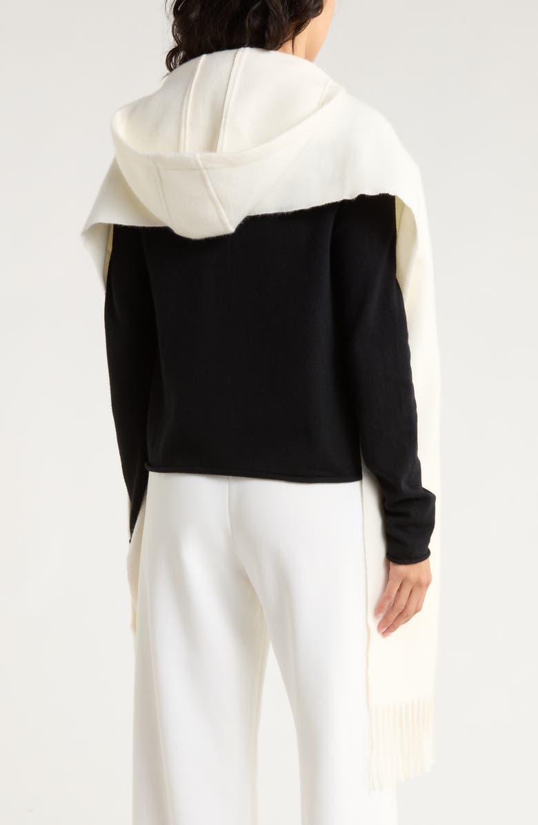 Steve Madden Hooded Scarf, Alternate, color, Antique White