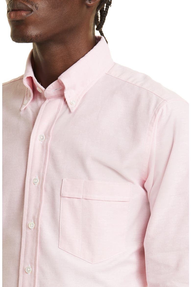 Oxford Cotton Button-Down Shirt, Alternate, color, PINK 990