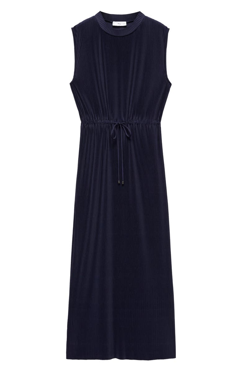 MANGO Pleated Midi Dress, Alternate, color, 