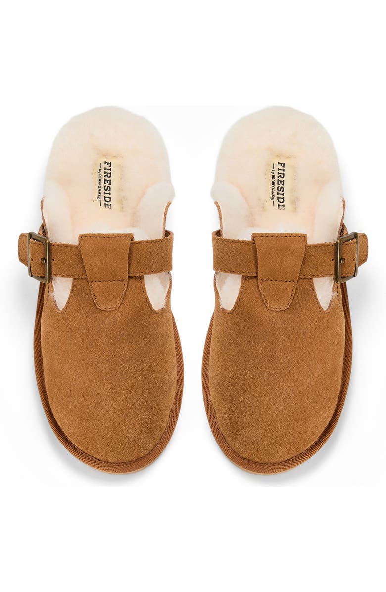 DEARFOAMS Fireside Maitland Genuine Shearling Scuff Slipper, Alternate, color, Chestnut