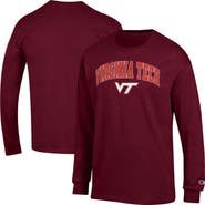 Champion Men's Champion Maroon Virginia Tech Hokies Arch Over Logo Long Sleeve T-Shirt