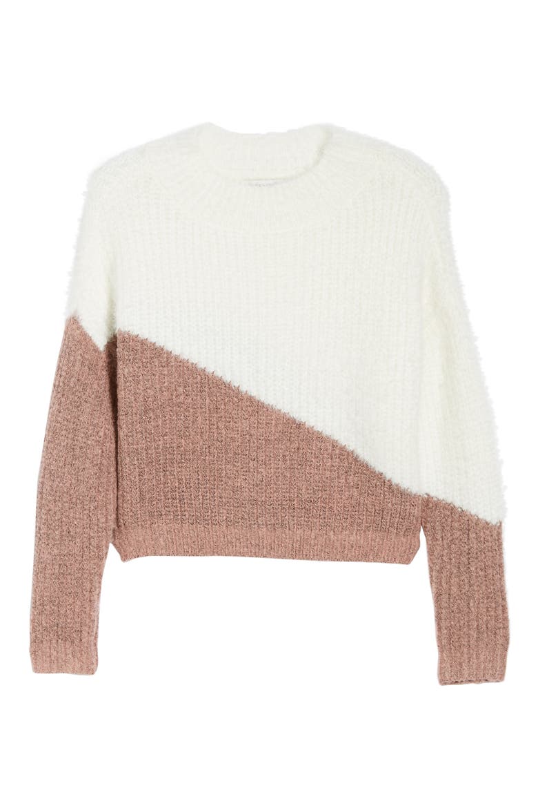 Diagonal Colorblock Sweater, Alternate, color, ASSORTED