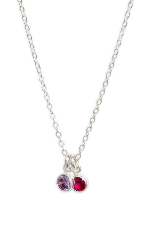 Set & Stones Multi Birthstone Charm Necklace In Silver