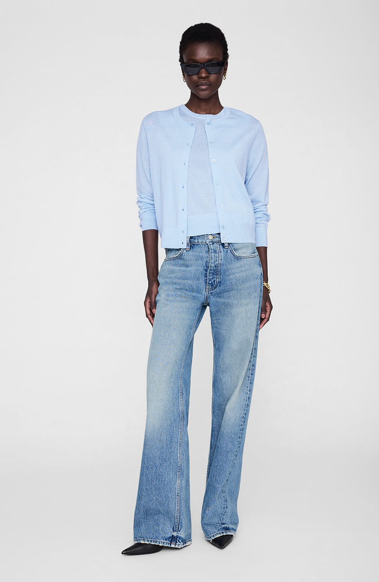 ANINE BING Moni Crop Tank, Alternate, color, Pale Blue