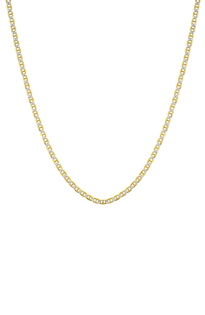BEST SILVER Two-Tone Mariner Chain Necklace, Main, color, 