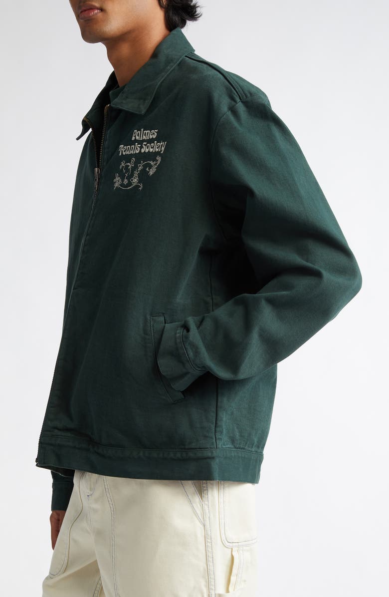 PALMES Fifth Set Embroidered Organic Cotton Twill Zip Jacket, Alternate, color,