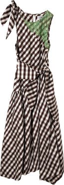 Damson Madder Gisele Lace Detail Check Dress