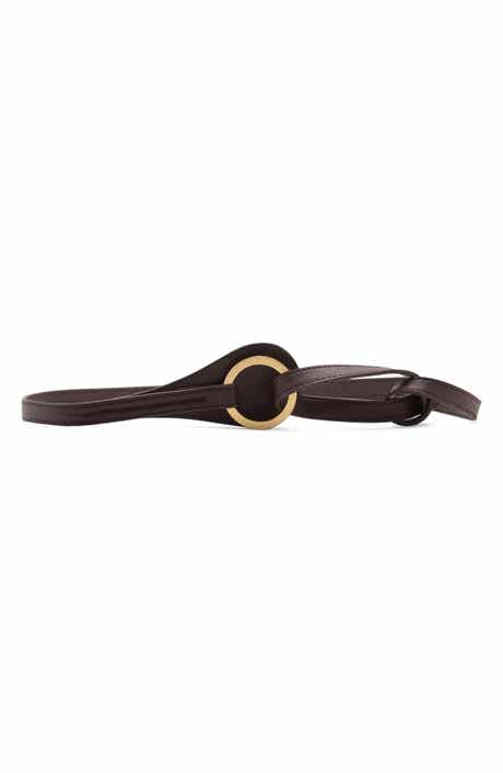 MANGO Slim Faux Leather Belt