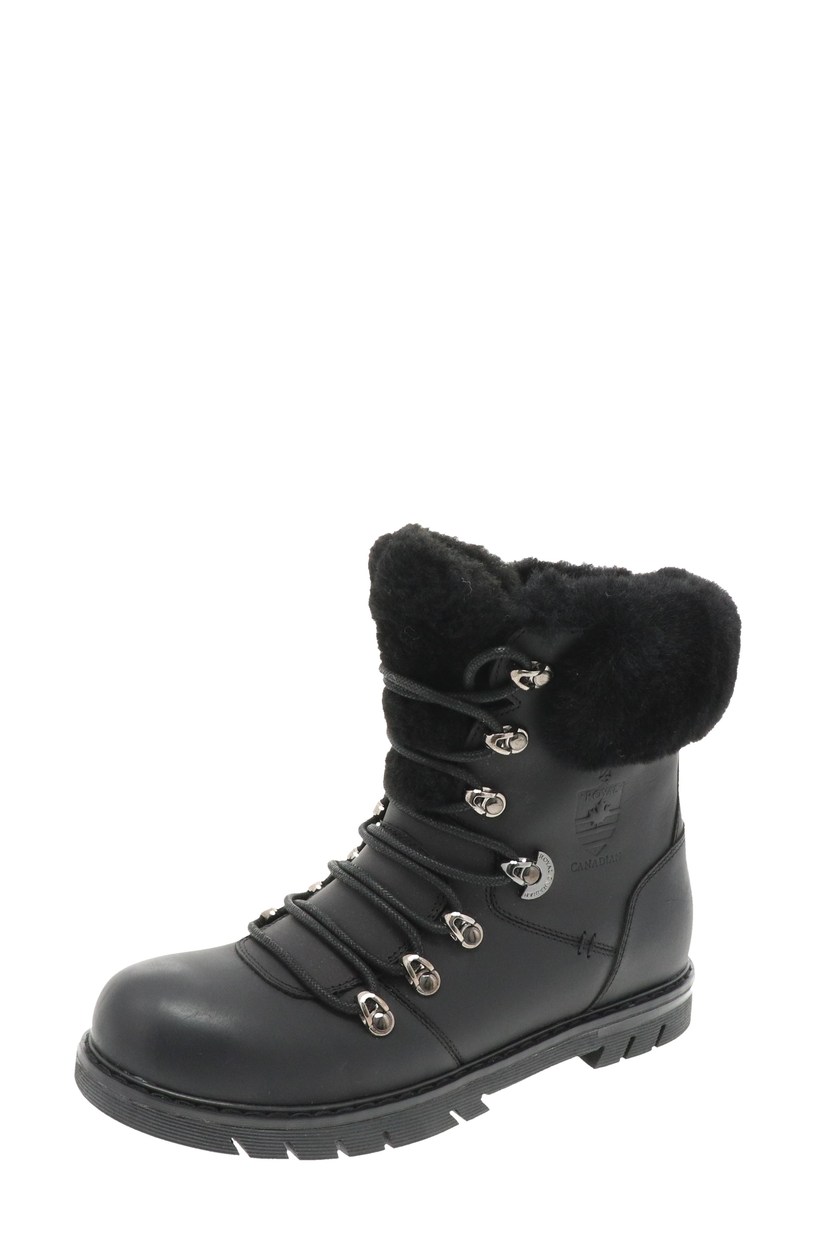 Royal Canadian Stratford Genuine Shearling Cuff Waterproof Boot, Alternate, color, 