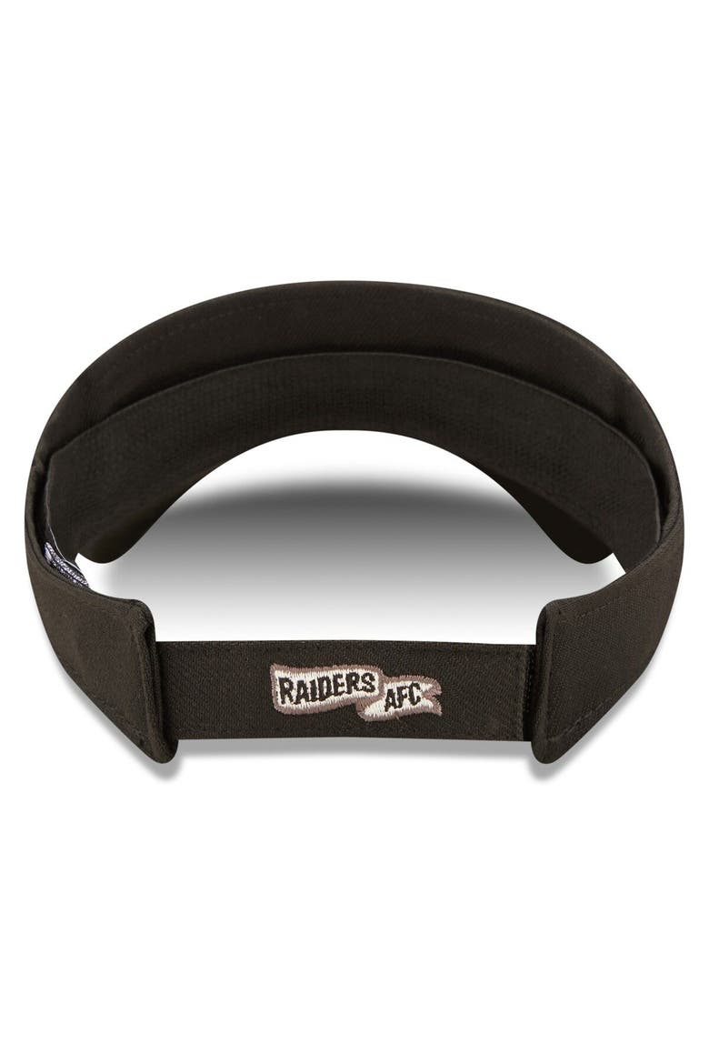 Men's New Era Black Las Vegas Raiders 2022 Sideline Historic Adjustable Visor, Alternate, color, Black