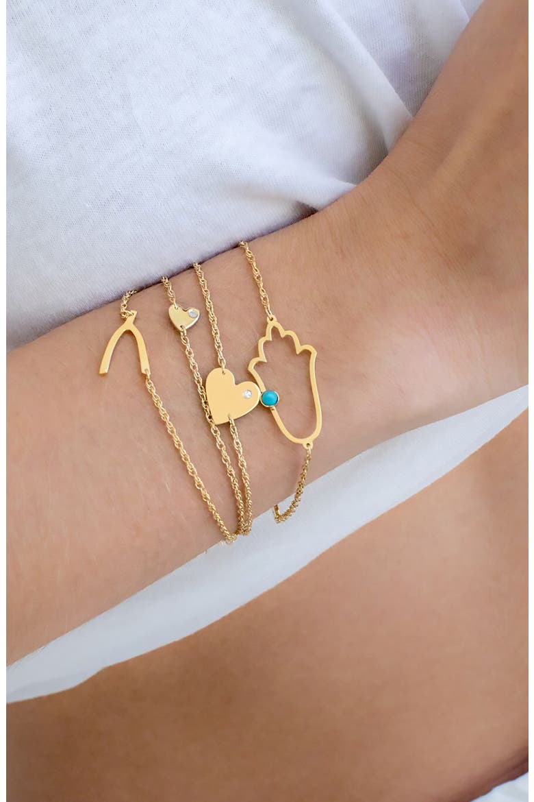 Lily Wishbone Bracelet, Alternate, color, GOLD VERMEIL