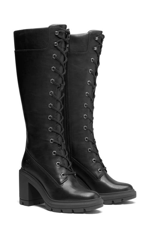 Timberland Allington Heights Lace-up Knee High Boot In Jet Black