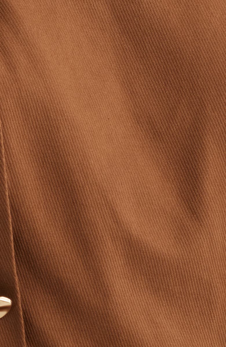 FREEMARKET Belted Fit & Flare Cotton Midi Dress, Alternate, color, Brown