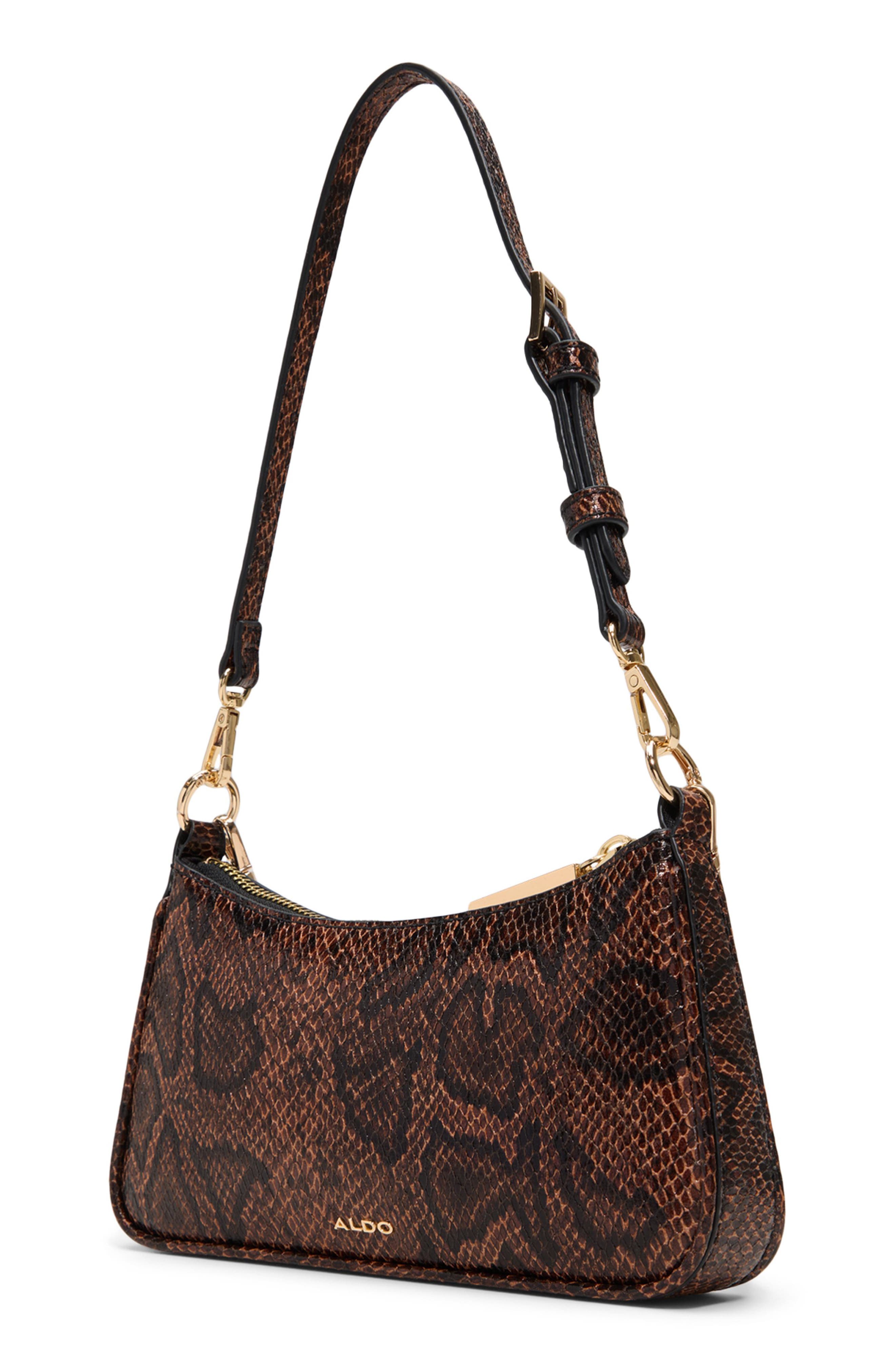 Jainniee Faux Leather Shoulder Bag, Alternate, color, BROWN MULTI