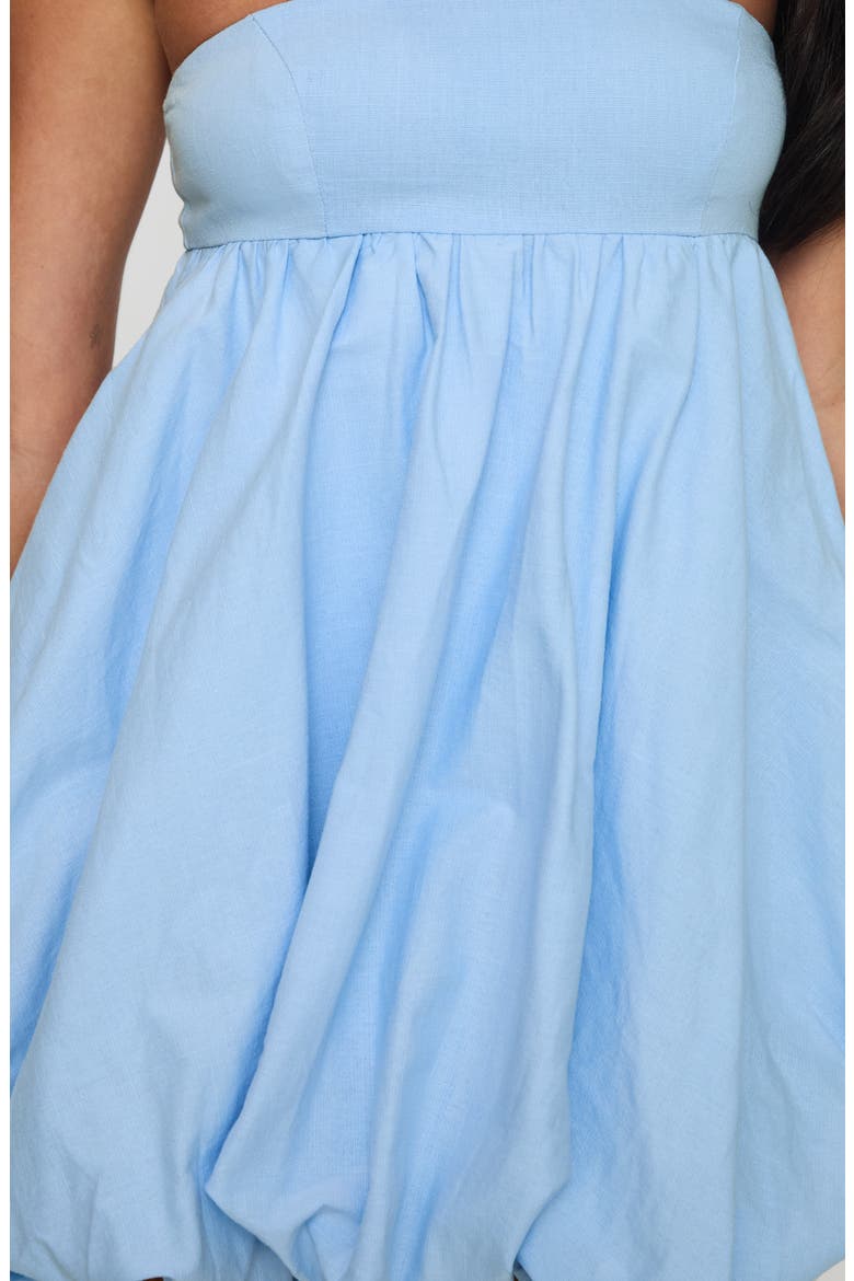 Ismene Strapless Bubble Hem Babydoll Minidress, Alternate, color, BLUE