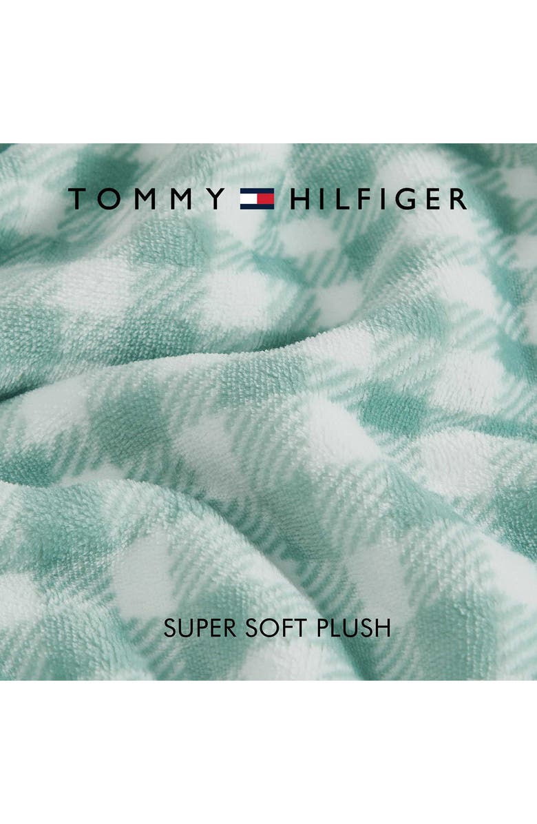 Tommy Hilfiger Modern Check Throw, Alternate, color, Harbor Green/ White