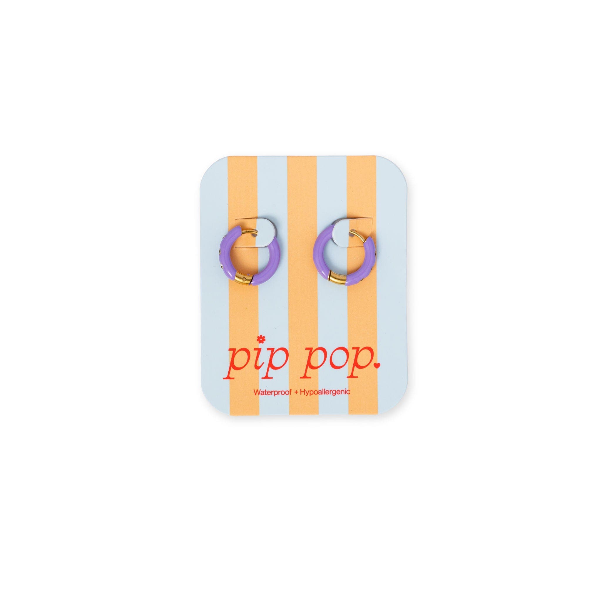 Pip Pop Enamel Diamond Hypoallergenic Hoop Earrings | Nordstrom