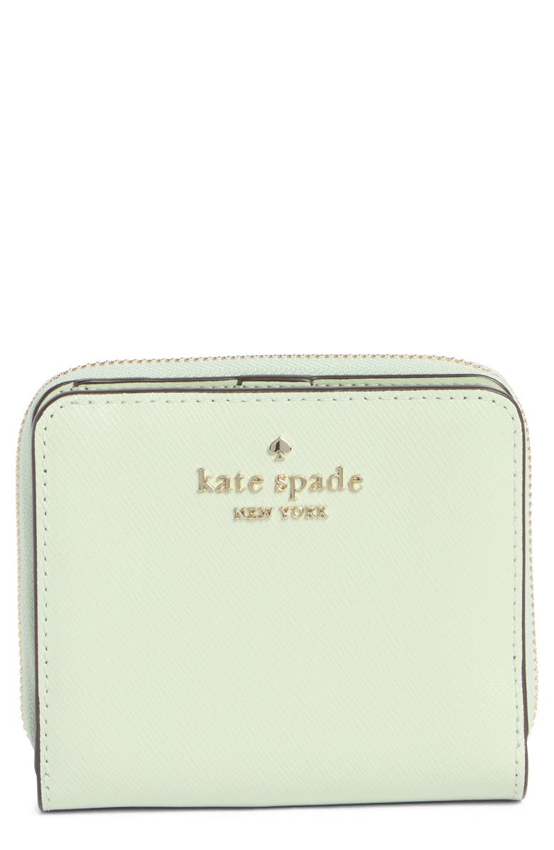 Kate Spade New York staci saffiano leather small zip wallet, Main, color,