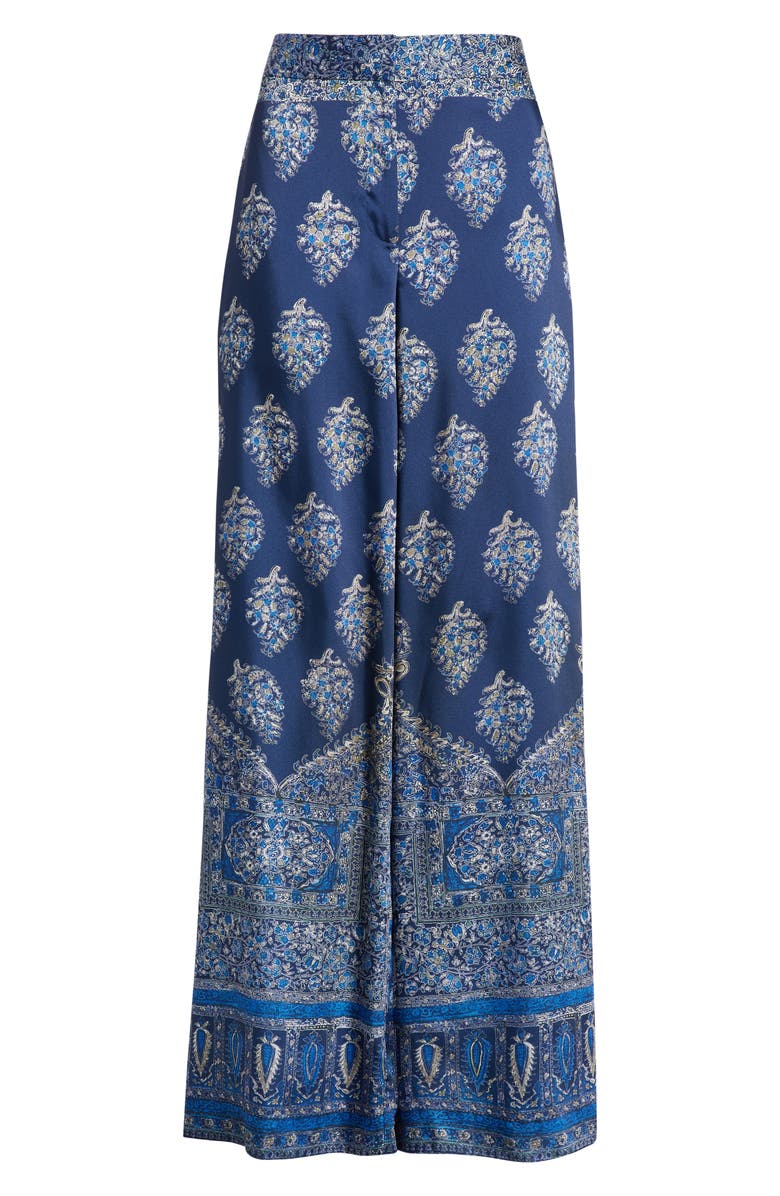 KOBI HALPERIN Josie Print Wide Leg Pants, Alternate, color, Indigo Multi