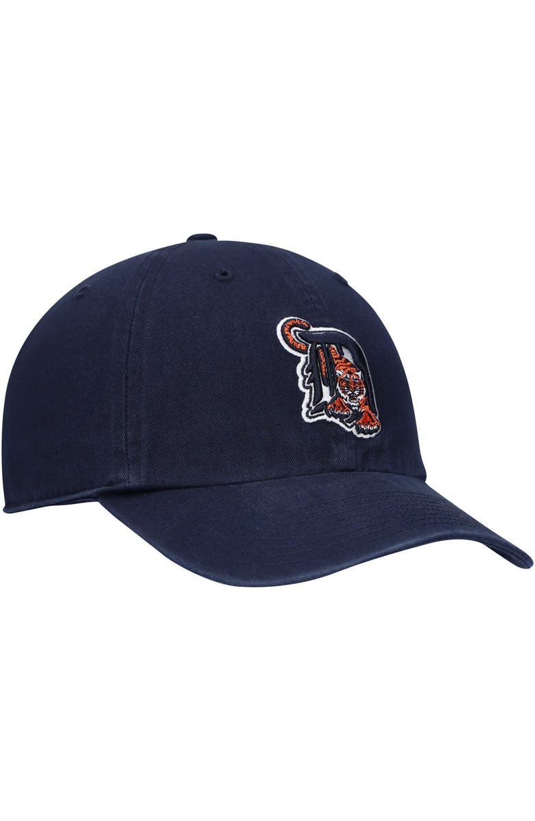 '47 Men's '47 Navy Detroit Tigers Logo Cooperstown Collection Clean Up Adjustable Hat, Alternate, color,