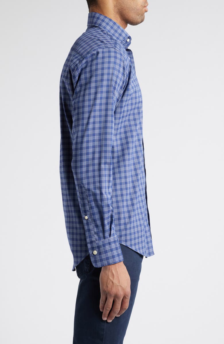 Peter Millar Elton Crown Lite Plaid Button-Up Shirt, Alternate, color, Navy
