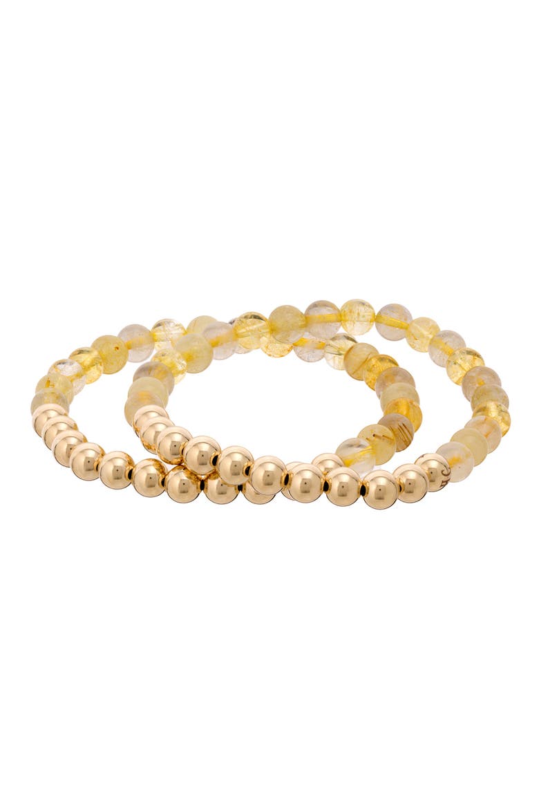 N69 Money Max Set of 2 Healer's Bracelets, Alternate, color, YELLOW GOLD