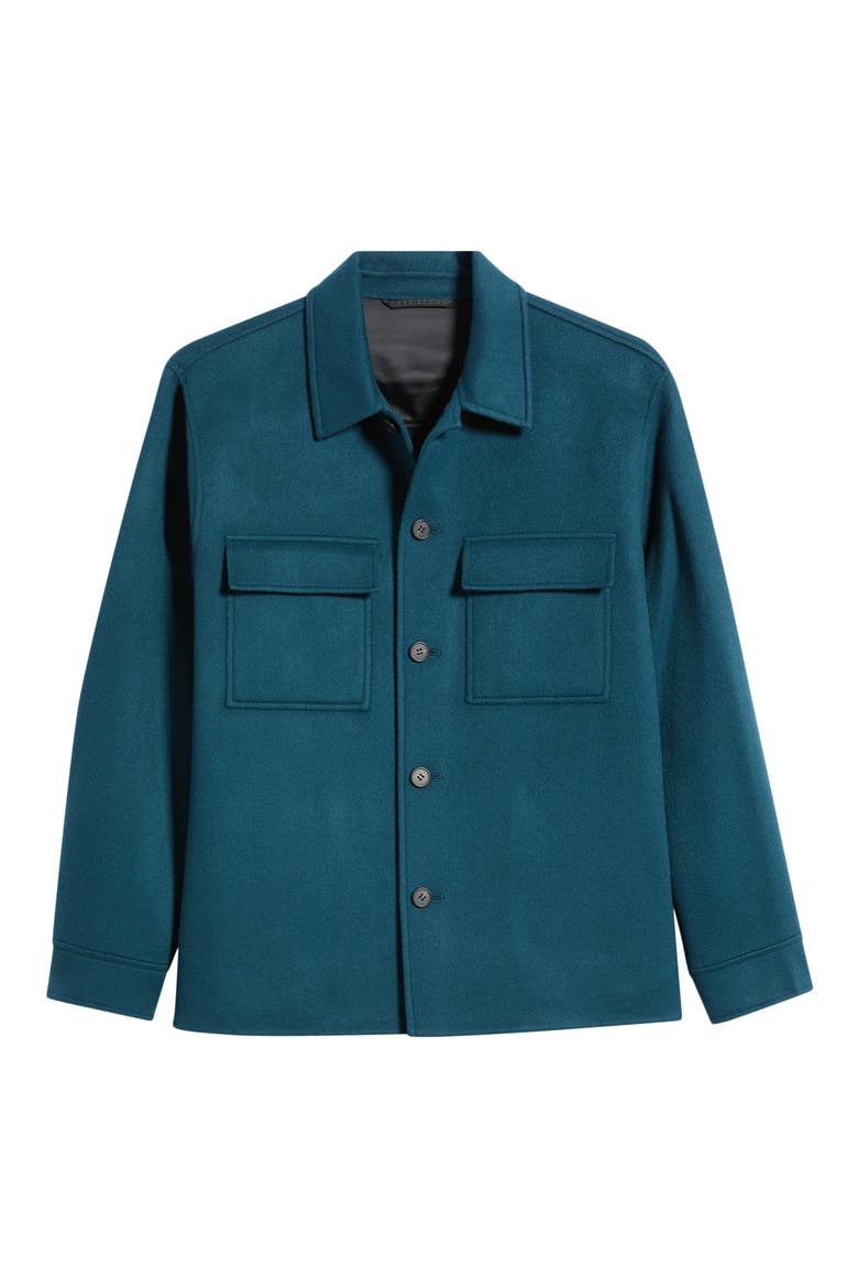 Clyfford Wool & Cashmere Shirt Jacket, Alternate, color, GALAXY