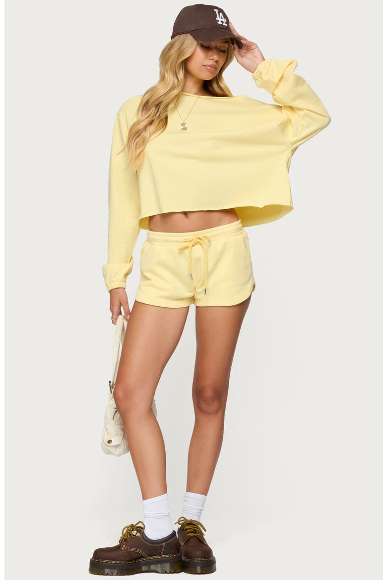Kordelia One-Shoulder Sweatshirt, Alternate, color, YELLOW