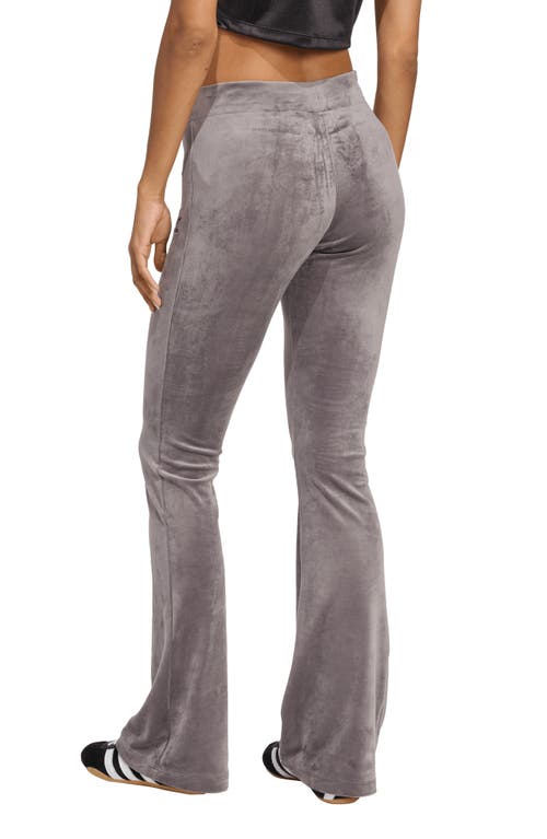 Adidas Originals Adidas Essential Velour Flare Leggings In Brown