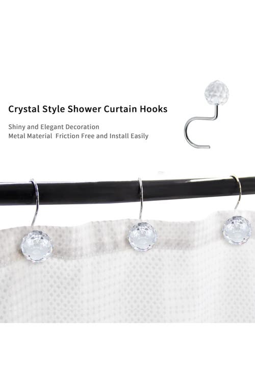 J&v Textiles J And V Textiles 12-piece Decorative Shower Curtain Rings Set In Metallic