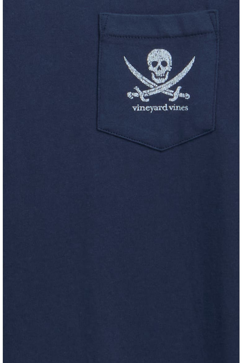 Kids' Pirate Flag Pocket Graphic T-Shirt, Alternate, color, BLUE BLAZER