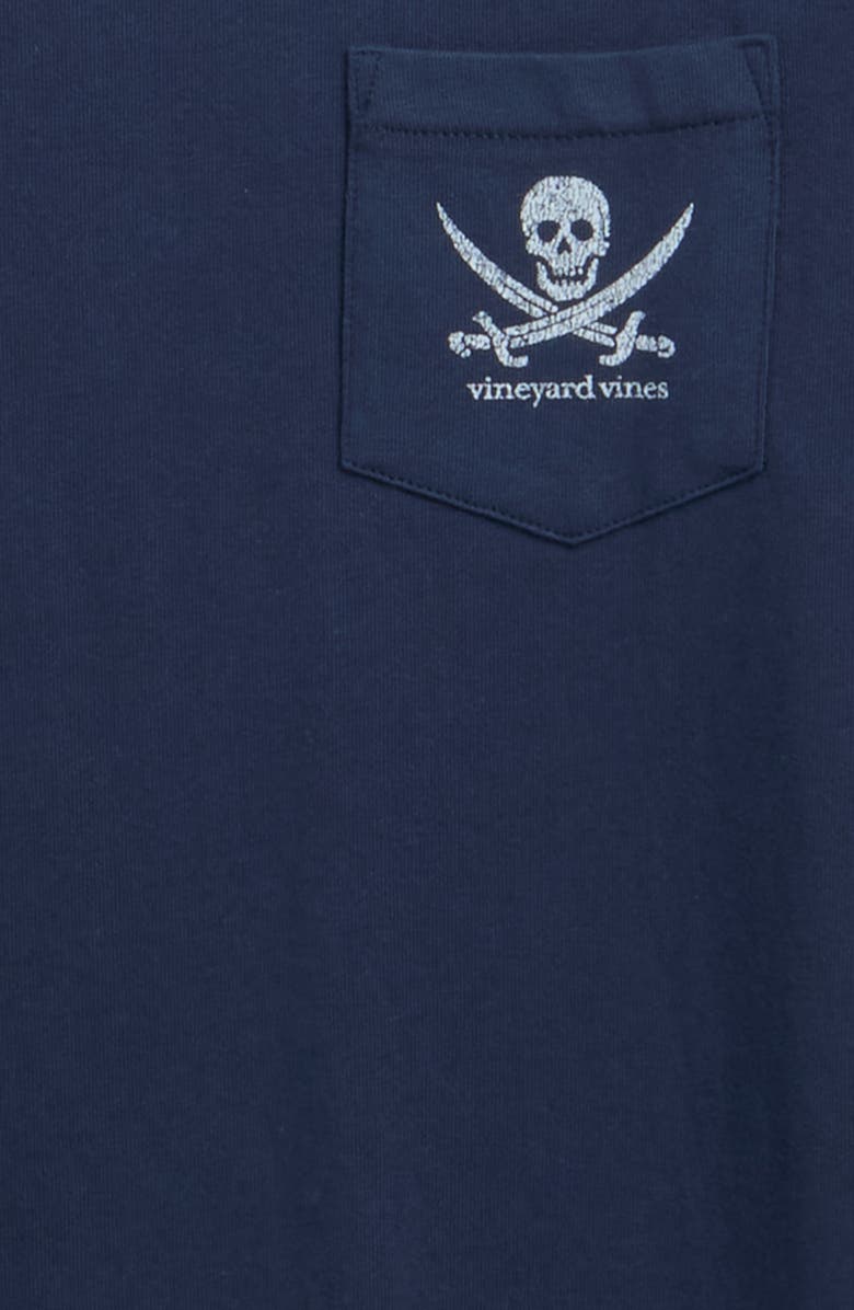 vineyard vines Kids' Pirate Flag Pocket Graphic T-Shirt, Alternate, color, Blue Blazer