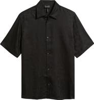 Emporio Armani Short Sleeve Lyocell Button-Up Shirt