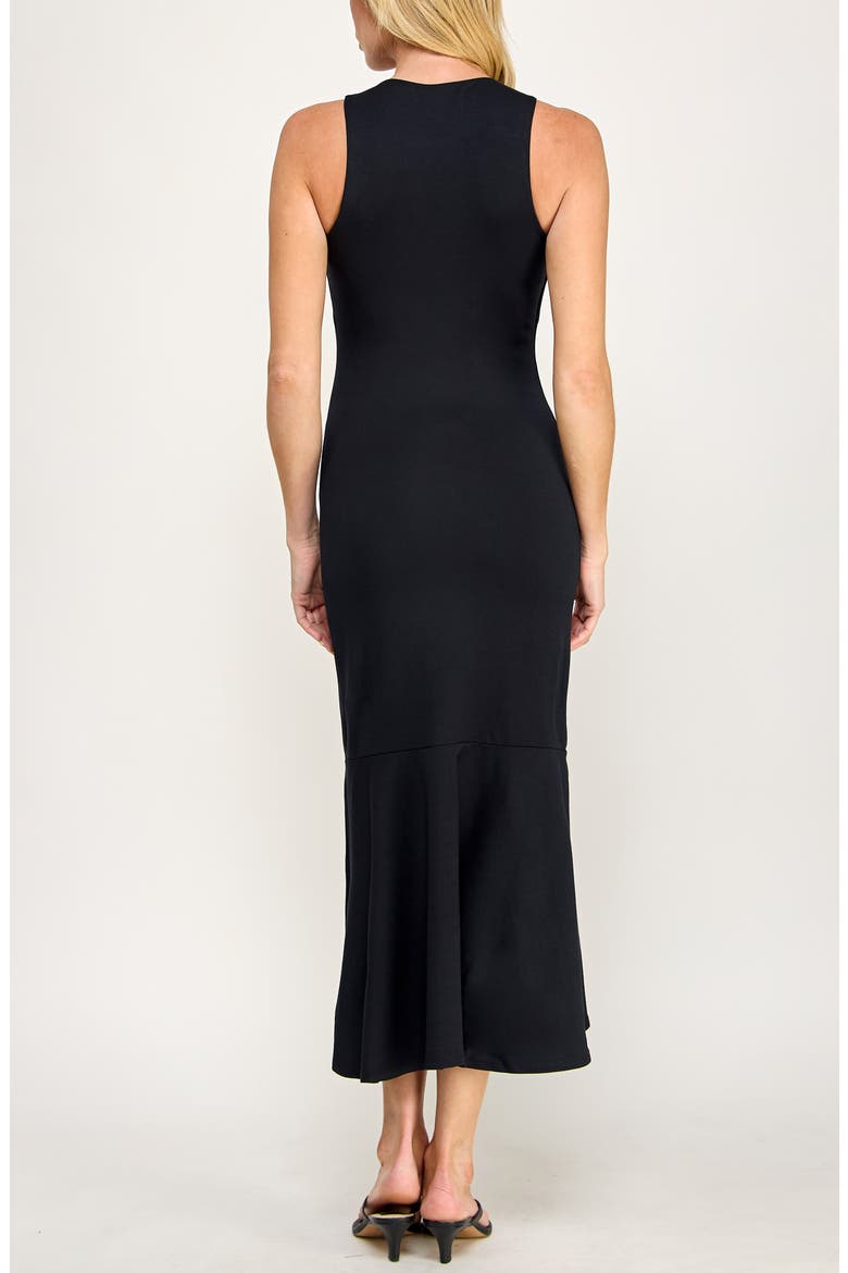 Midi Trumpet Tank Dress, Alternate, color, BLACK BEAUTY