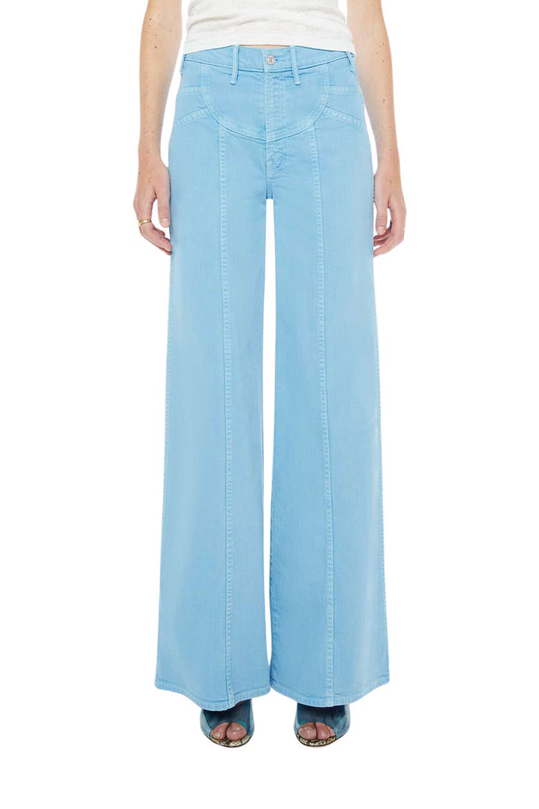 The Sunny Hustler Roller Sneak High Waist Wide Leg Jeans, Main, color, HERITAGE BLUE
