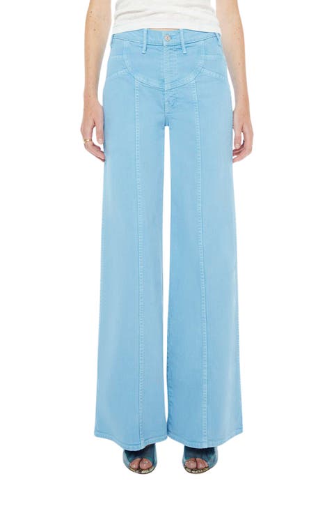 The Sunny Hustler Roller Sneak High Waist Wide Leg Jeans (Heritage Blue)