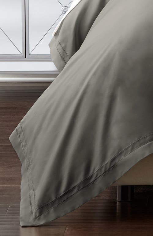 Pure Parima 500 Thread Count 100% Certified Egyptian Cotton Sateen Double Hemstitch Yalda Duvet Cove In Gray