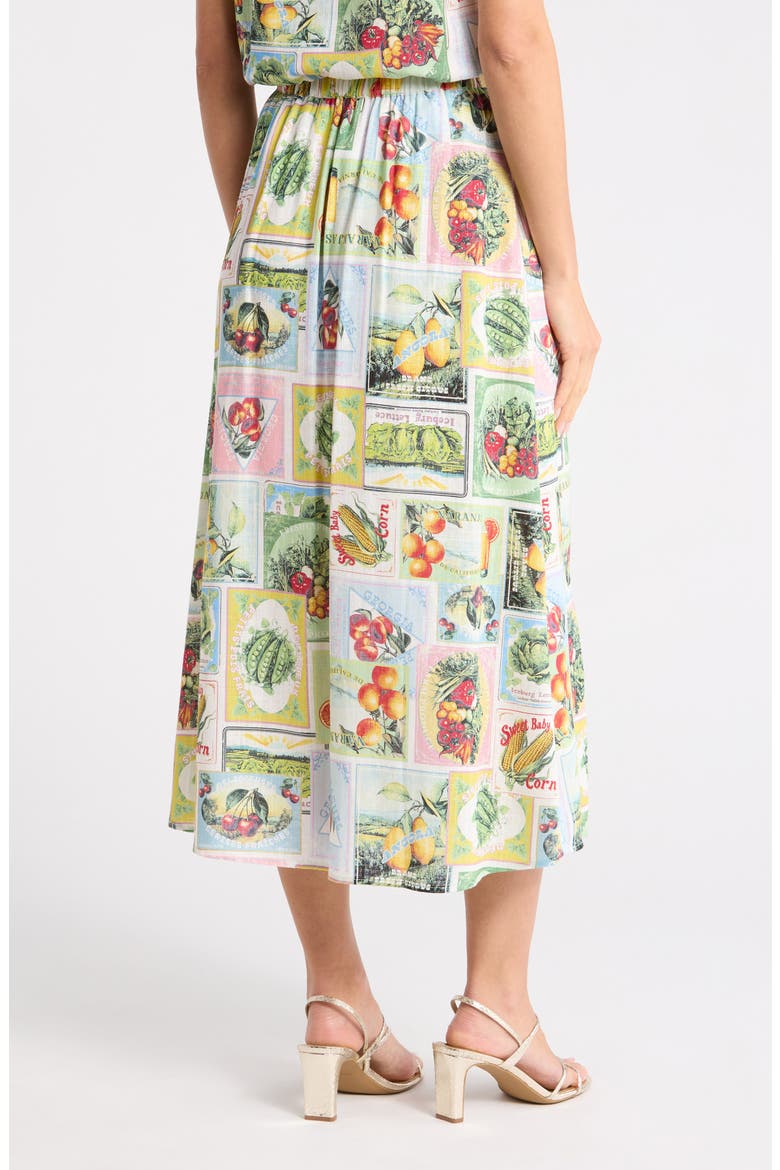 Button Front Skirt, Alternate, color, R014 MULTI
