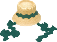 Bits & Bows Straw Scalloped Ribbon Harbor Hat