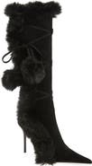 Jeffrey Campbell Chilly Faux Fur Trim Pointed Toe Boot