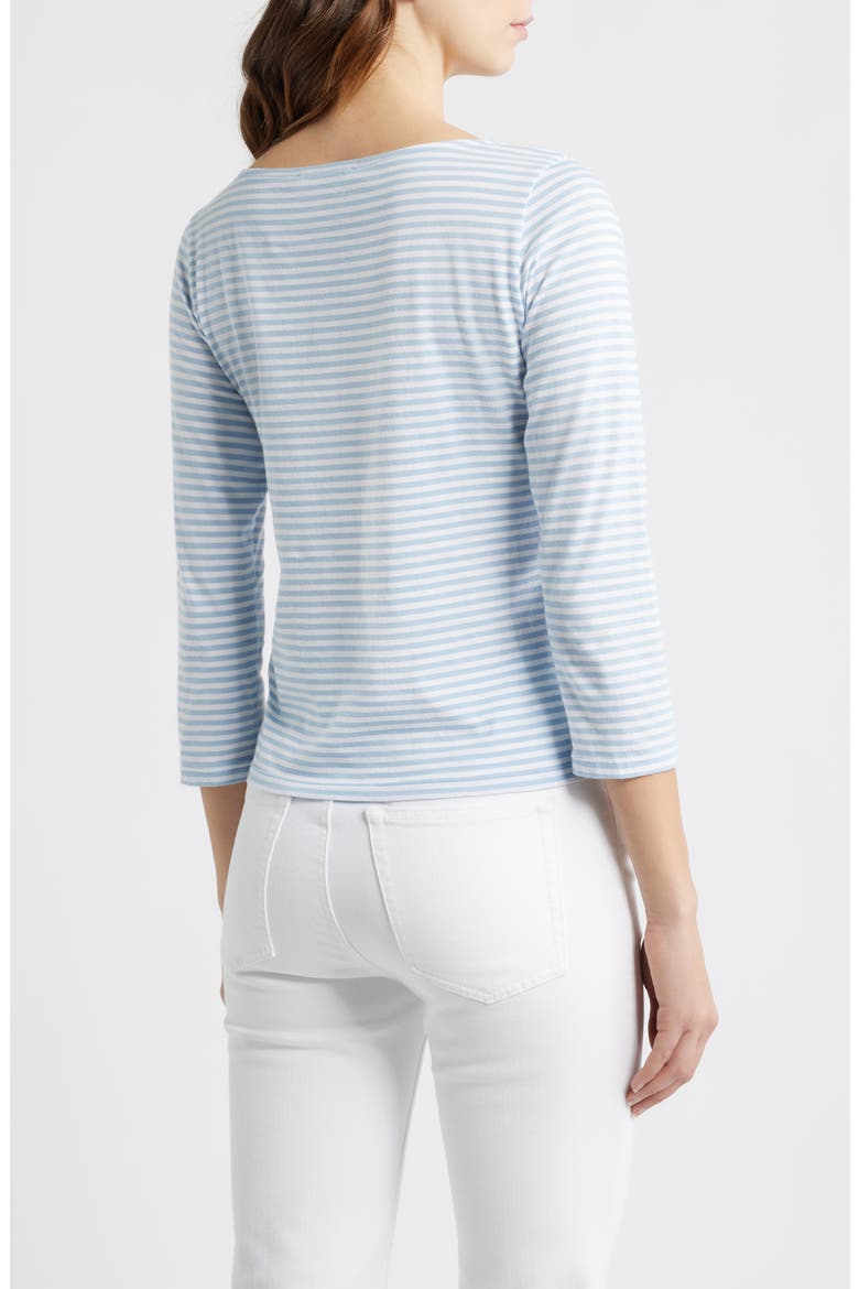 Stripe Boat Neck Top, Alternate, color, POWDER BLUE MULTI