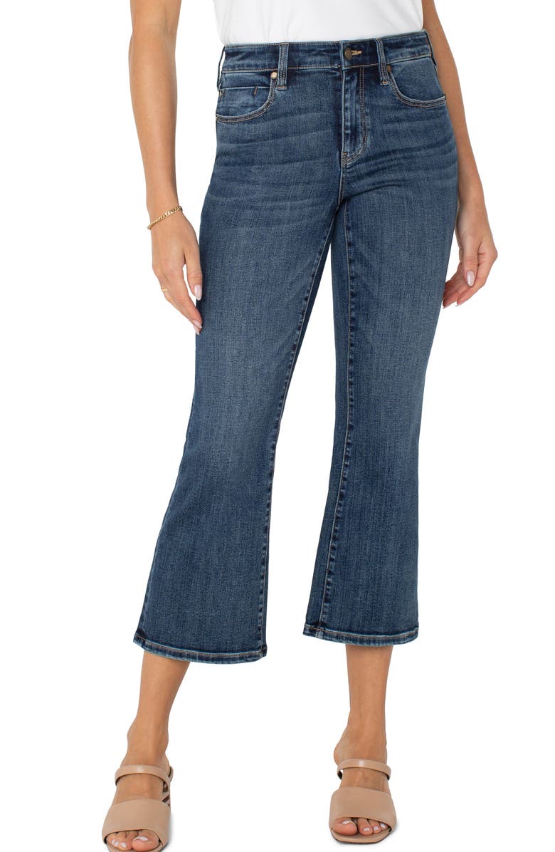 Liverpool Los Angeles Hannah Crop Flare Jeans, Main, color, 